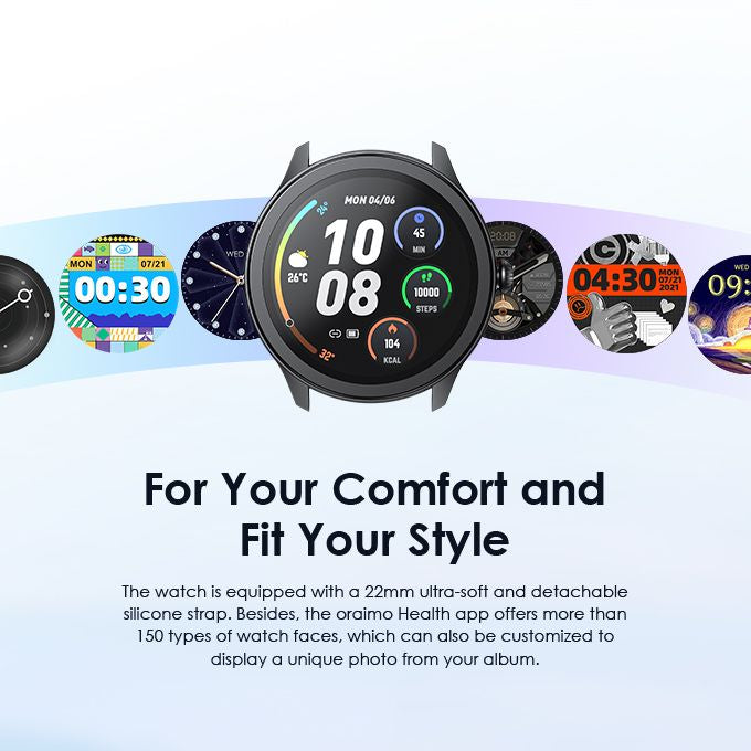 ساعة ذكية Oraimo 2R، موديل OSW-30 - الأسود