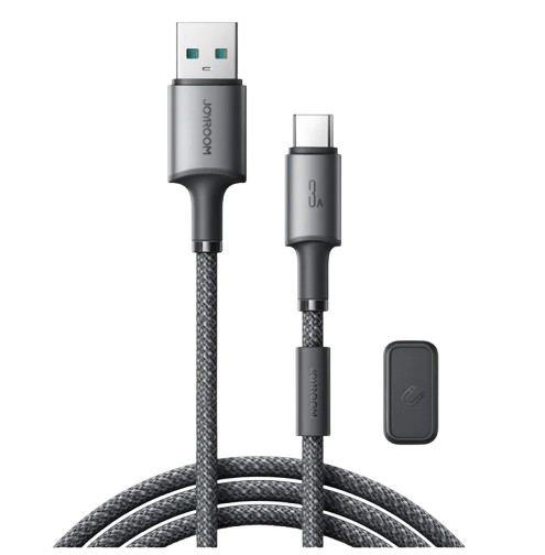 Cable Joyroom 3A USB-A to Type-C With Magnetic Organizer 1.2m, S-A50 - Dark Grey