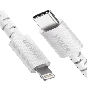 Anker Pd Cable 0.9M Mfi Braided A8617P21 USB Type C, Lightning - White