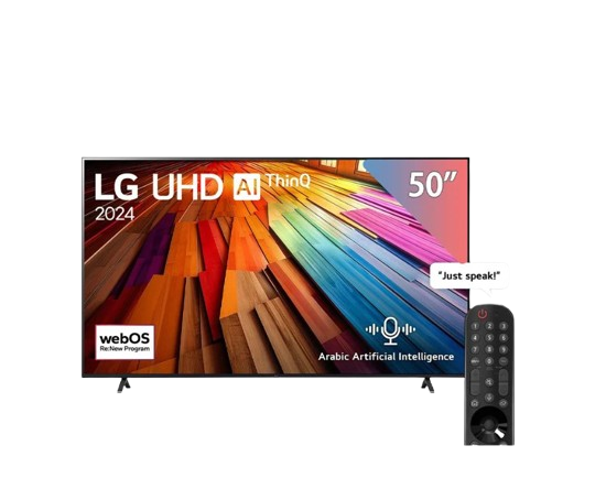 تلفزيون ال جي سمارت 50 بوصة LED بدقة 4K UHD مع ريسيفر داخلي - 50UT80006LB