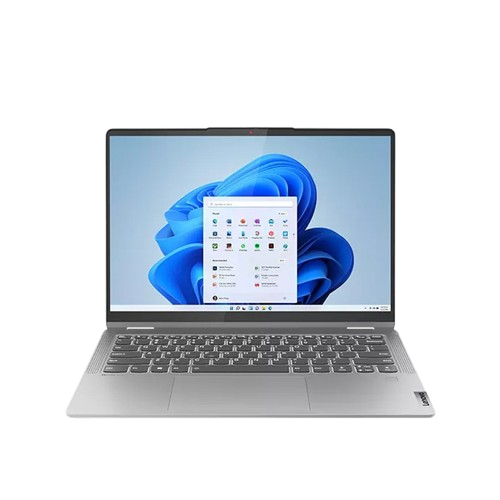 لاب توب لينوفو FLEX 5 16IAU7، بشاشة تعمل باللمس، 16 بوصة، 8 جيجابايت رام، 512 جيجابايت SSD، معالج Intel Core i7، نظام تشغيل ويندوز 11، 82R80022US – رمادي مع لوحة مفاتيح بإضاءة خلفية وقارئ بصمة.