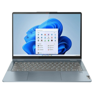 لاب توب لينوفو FLEX 7 14IAU7، بشاشة تعمل باللمس، 14 بوصة، 8 جيجابايت رام، 512 جيجابايت SSD، معالج Intel Core i5، نظام تشغيل ويندوز 11، 82VC0002US – أزرق مع لوحة مفاتيح بإضاءة خلفية وقارئ بصمة.