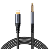 كابل صوت AUX من Joyroom SY-A06 Audio-Transfer Series (من Lightning إلى 3.5 مم) بطول 1.2 متر - أسود