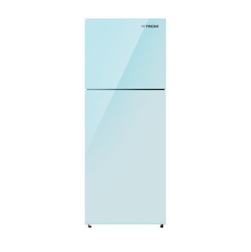 ثلاجة فريش باب زجاج 397 لتر ديجيتال - أزرق فاتح Fresh Refrigerator 397 Liters Digital, FNT-MR470YGLB - Light Blue