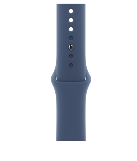 ساعة Apple Watch Series 10 GPS مقاس 46 مم، هيكل من الألومنيوم باللون الفضي مع سوار Denim Sport - فضي (الإصدار العالمي)