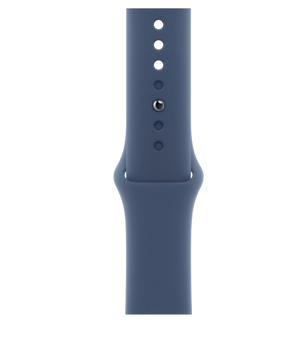 ساعة Apple Watch Series 10 GPS مقاس 46 مم، هيكل من الألومنيوم باللون الفضي مع سوار Denim Sport - فضي (الإصدار العالمي)